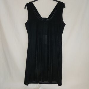 Sedge Black Velvet Sleeveless Dress. Size M  WhimsyGoth  Witchy Goth Holiday NWT